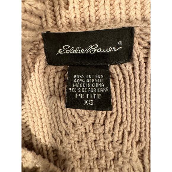 Eddie Bauer Cotton Blend Pullover Tan Sweater - XS - Picture 7 of 7